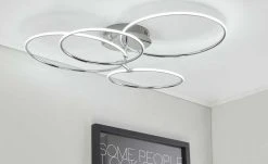 KHG LED-Deckenleuchte, 4-flammig, chrom `Ringe´ -Innenleuchten Verkaufsladen 11685308 3 202006091055