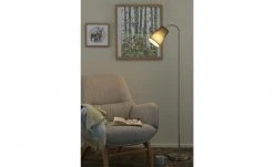 KHG Leseleuchte, 1-flammig, Stoffschirm grau