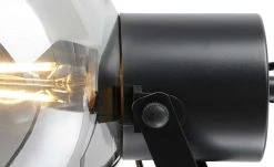 HOME STORY Stehleuchte, 1-flammig, schwarz mit Rauchglas -Innenleuchten Verkaufsladen 11685313 5 202202081235