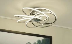 Meisterleuchten LED-Deckenleuchte, 6-flammig, chrom `gedreht´ -Innenleuchten Verkaufsladen 11685330 1 202104091234