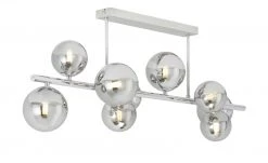 Meisterleuchten Deckenleuchte, 9-flammig, chrom, Rauchglas-Kugeln -Innenleuchten Verkaufsladen 11685424 3 202010162228