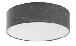 KHG LED-Deckenleuchte, Stoffschirm grau mit Glitzereffekt -Innenleuchten Verkaufsladen 11685509 3 202103151242