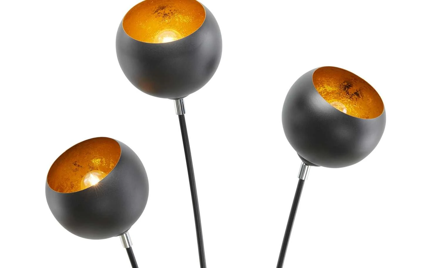 KHG Stehleuchte, 5-flammig, schwarz/goldfarben 5 KHG Stehleuchte, 5-flammig, schwarz/goldfarben – Bild 5