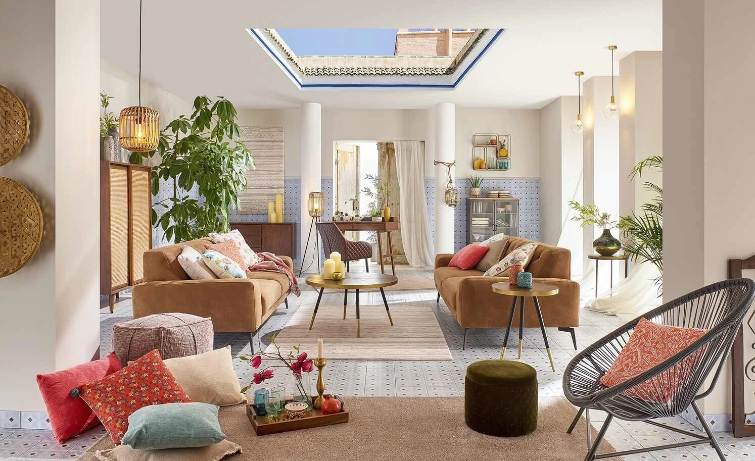 Stehleuchte, 1-flammig, Bambusschirm 3 Stehleuchte, 1-flammig, Bambusschirm – Bild 3