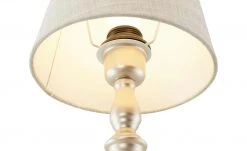 Tischleuchte, 1-flammig, Stoffschirm grau `klein´ | 33|cm -Innenleuchten Verkaufsladen 11685733 4 202008202250