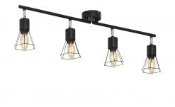 Deckenstrahler, 4-flammig, Draht schwarz -Innenleuchten Verkaufsladen 11685749 2 202012032240