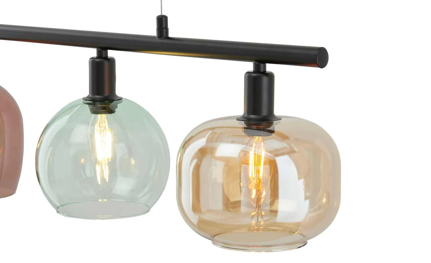 Pendelleuchte,4-flammig, bunte Gläser 3 Pendelleuchte,4-flammig, bunte Gläser – Bild 3