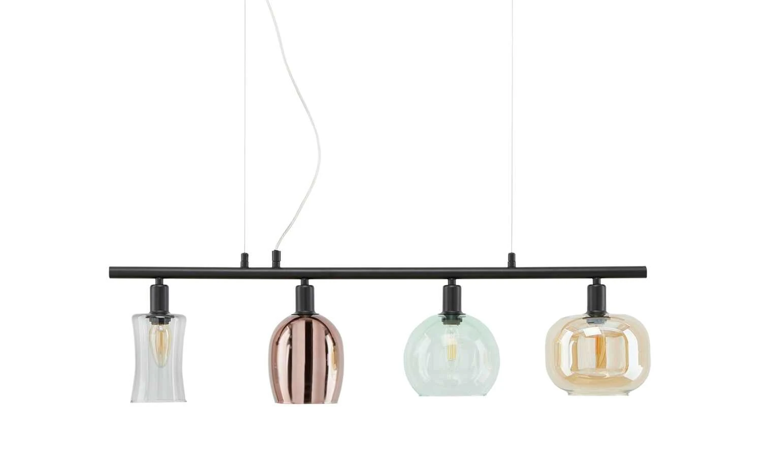 Pendelleuchte,4-flammig, bunte Gläser 2 Pendelleuchte,4-flammig, bunte Gläser – Bild 2