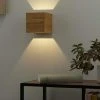 Trio LED-Wandleuchte, Pinienholz ´Kubus´