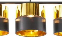 Pendelleuchte, 4-flammig, Schwarz/goldfarben -Innenleuchten Verkaufsladen 11685835 1 202011202242