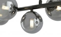 Meisterleuchten Pendelleuchte, 9-flammig, schwarzchrom, Rauchglas -Innenleuchten Verkaufsladen 11685858 6 202209022236