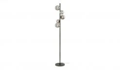 Meisterleuchten Stehleuchte, 5-flammig, schwarzchrom,Rauchglas -Innenleuchten Verkaufsladen 11685860 9 202207081237