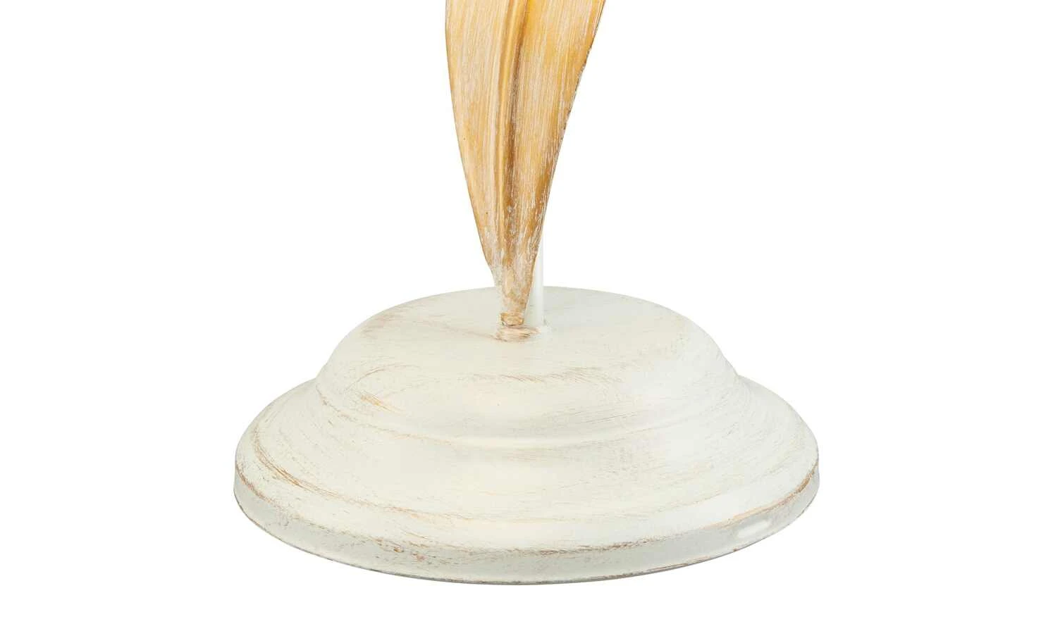 Tischleuchte, 1-flammig, weiß/ goldfarbend abgesetzt 5 Tischleuchte, 1-flammig, weiß/ goldfarbend abgesetzt – Bild 5