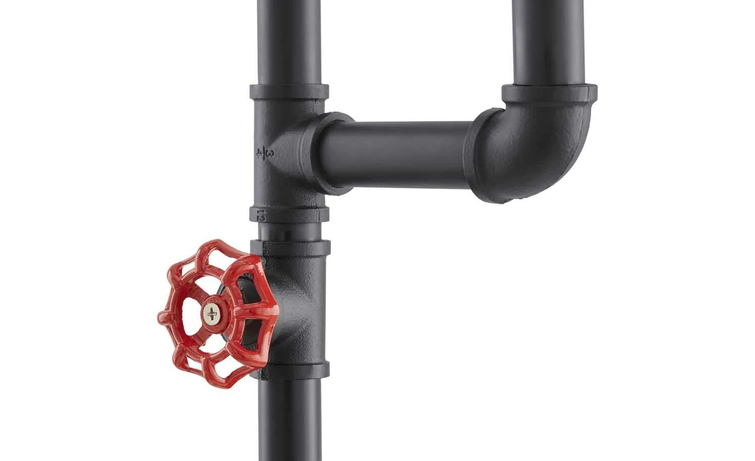 KHG Stehleuchte, 3-flammig, schwarz ´Wasserrohr` 6 KHG Stehleuchte, 3-flammig, schwarz ´Wasserrohr` – Bild 6