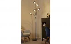 Meisterleuchten Bogenleuchte, 5-flammig, schwarz / Rauchglas -Innenleuchten Verkaufsladen 11685898 2 202204191232