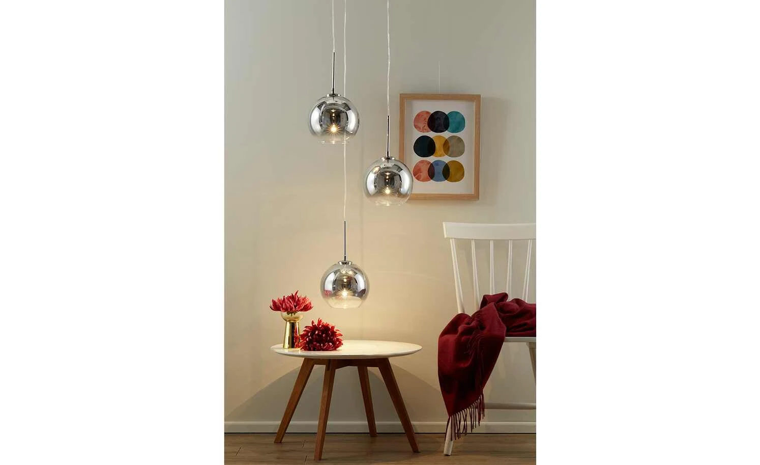 Meisterleuchten LED-Pendelleuchte, chrom Glas chromfarben beschichtet 1 Meisterleuchten LED-Pendelleuchte, chrom Glas chromfarben beschichtet