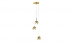 Meisterleuchten LED-Pendelleuchte, messing, Glas goldfarben beschichtet -Innenleuchten Verkaufsladen 11685906 2 202107292232