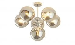 Meisterleuchten Deckenleuchte, 6-flammig, chrom / Rauchglas -Innenleuchten Verkaufsladen 11685912 3 202109151233