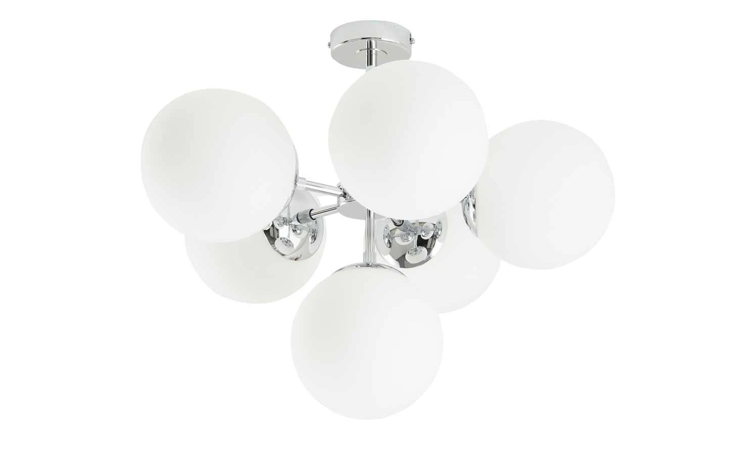 Meisterleuchten Deckenleuchte, 6-flammig, chrom/ Glaskugel 4 Meisterleuchten Deckenleuchte, 6-flammig, chrom/ Glaskugel – Bild 4