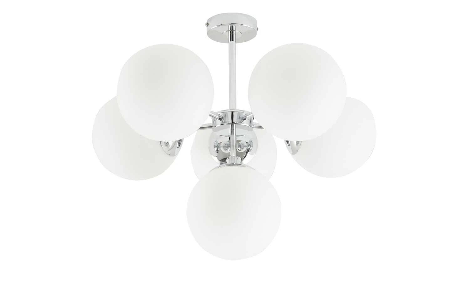 Meisterleuchten Deckenleuchte, 6-flammig, chrom/ Glaskugel 2 Meisterleuchten Deckenleuchte, 6-flammig, chrom/ Glaskugel – Bild 2