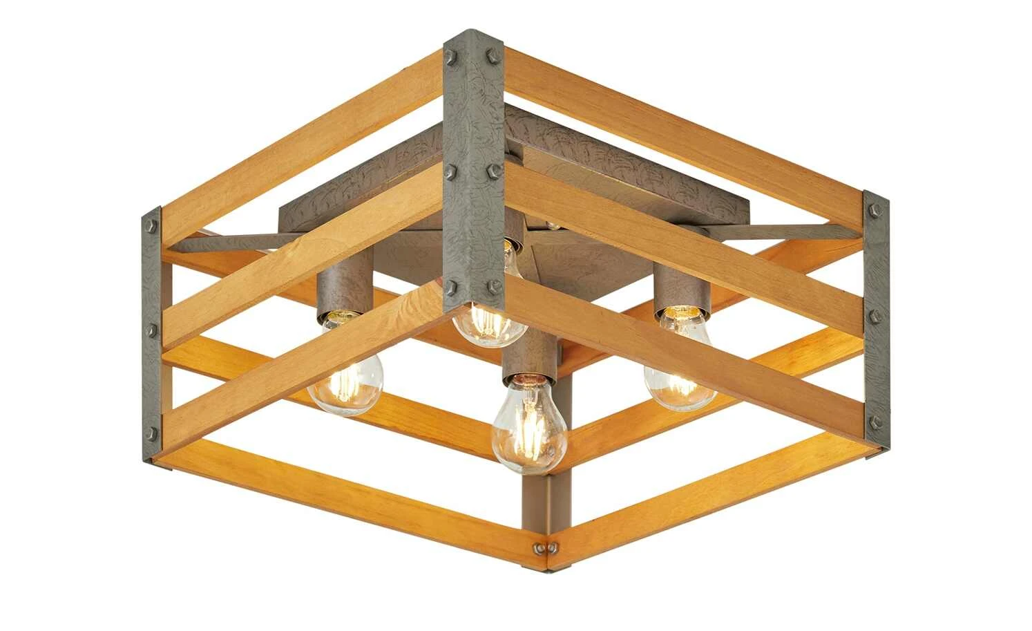 Trio Deckenleuchte, 4-flammig, Paletten-Optik 4 Trio Deckenleuchte, 4-flammig, Paletten-Optik – Bild 4