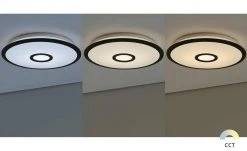 Trio LED-Deckenleuchte weiß/schwarz klein | 18|W