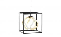 Fischer-Honsel LED-Pendelleuchte, schwarz/ Blattgold -Innenleuchten Verkaufsladen 11686060 3 202202242232