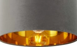 Fischer-Honsel Pendelleuchte, 1-flammig, grau Samt `groß` -Innenleuchten Verkaufsladen 11686071 2 202103171249