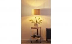 Fischer-Honsel Pendelleuchte, 1-flammig, gelb Samt `klein`