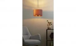 Fischer-Honsel Pendelleuchte, 1-flammig, rose´ Samt `klein` | Rosa -Innenleuchten Verkaufsladen 11686073 4 202103242233