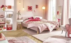 Fischer-Honsel Tischleuchte, 1-flammig, rose´Samt `klein´ | 32|cm Rosa