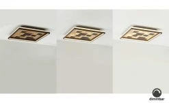 Fischer-Honsel LED-Deckenleuchte braun-rost, eckig