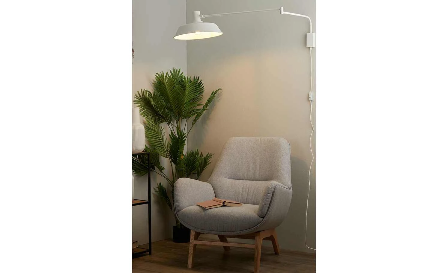 Trio Wandleuchte, 1-flammig, Metall weiß 1 Trio Wandleuchte, 1-flammig, Metall weiß