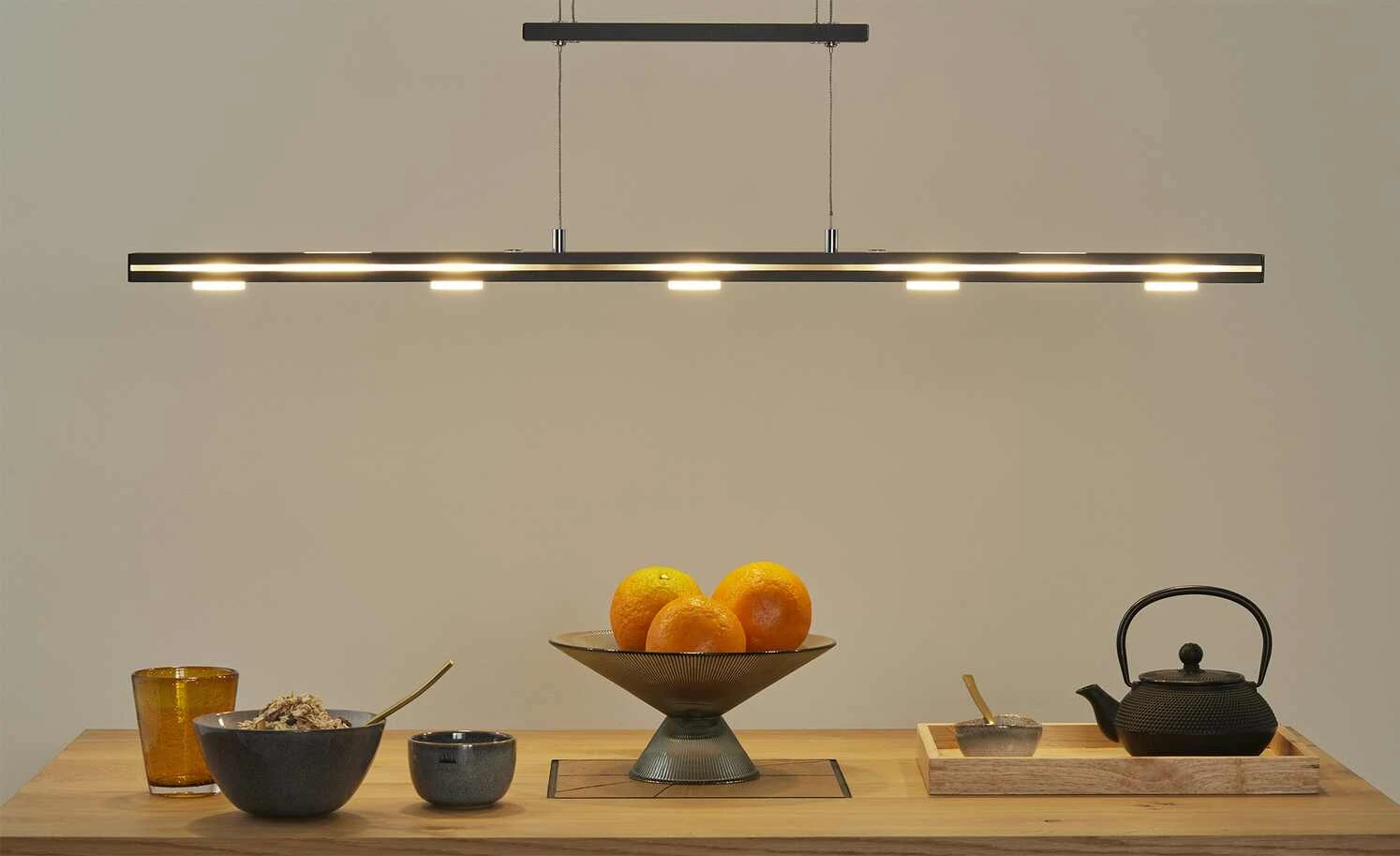 Trio LED-Pendelleuchte schwarz-matt 1 Trio LED-Pendelleuchte schwarz-matt