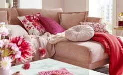 Trio Tischleuchte, 1-flammig, Samt rot