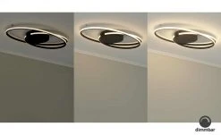 Wofi LED-Deckenleuchte, schwarz ´groß`