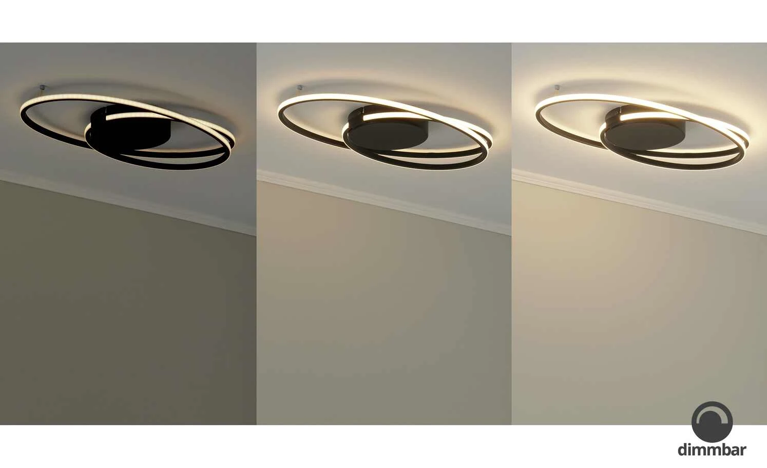 Wofi LED-Deckenleuchte, schwarz ´groß` 1 Wofi LED-Deckenleuchte, schwarz ´groß`