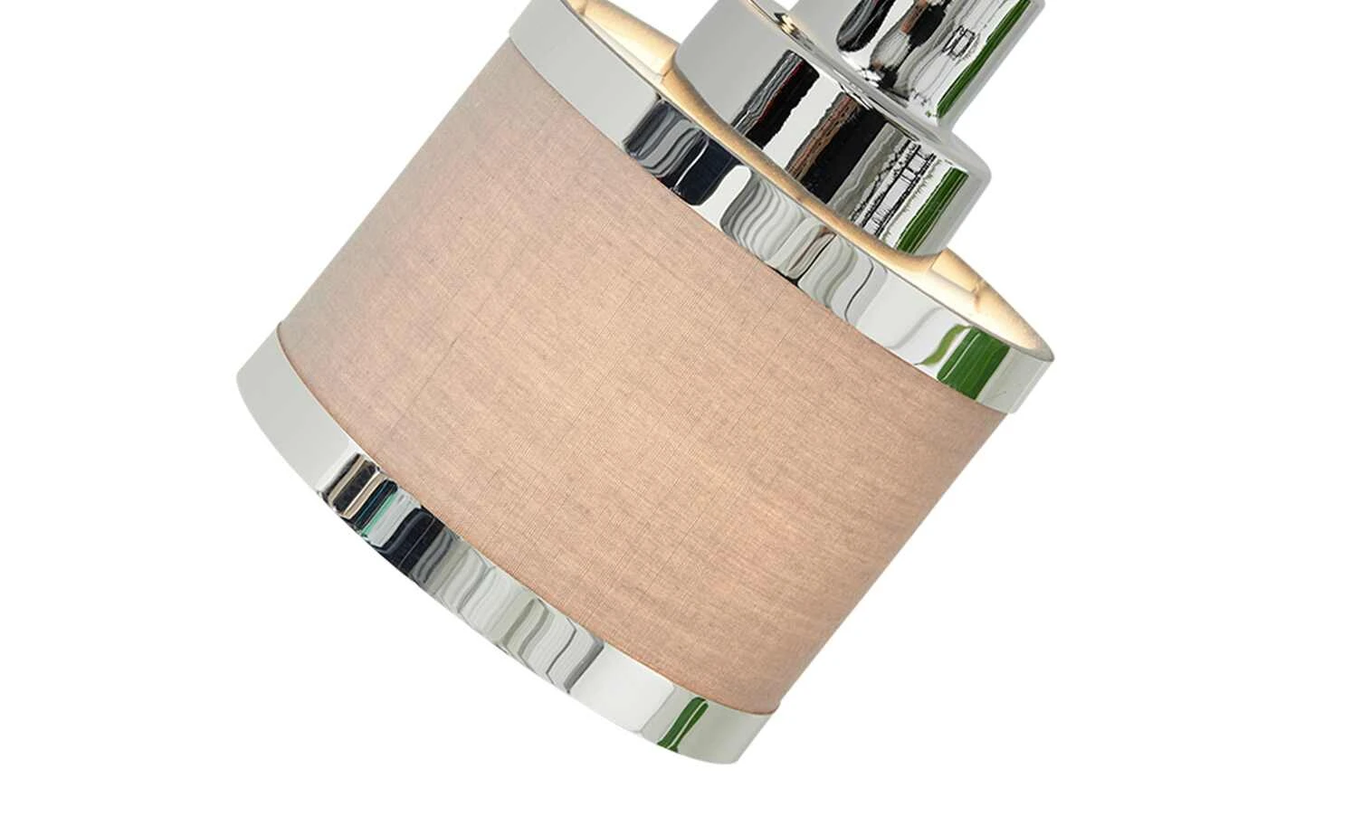 Wofi Strahler 1-flammig, chrom/ Stoffschirm grau 4 Wofi Strahler 1-flammig, chrom/ Stoffschirm grau – Bild 4