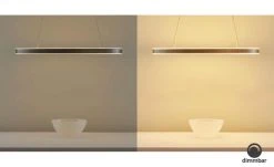 B-Leuchten LED-Pendelleuchte, anthrazit/silberfarben, oval