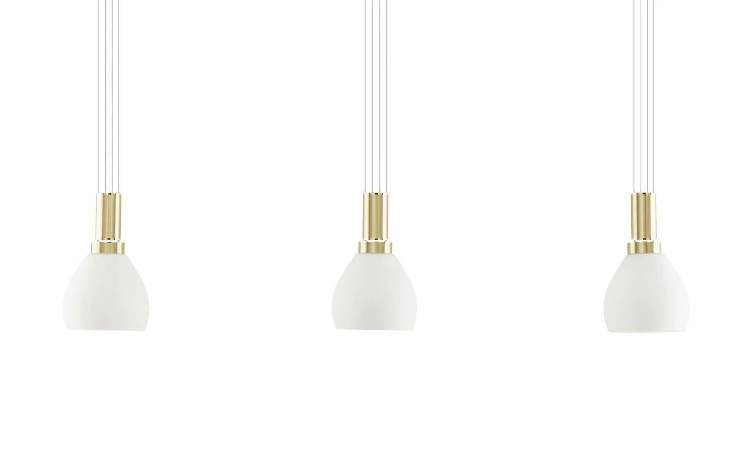 B-Leuchten LED-Pendelleuchte, 3-flammig, messing-matt 3 B-Leuchten LED-Pendelleuchte, 3-flammig, messing-matt – Bild 3