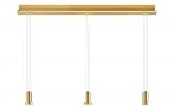 B-Leuchten LED-Pendelleuchte, 3-flammig, messing-matt 18 B-Leuchten LED-Pendelleuchte, 3-flammig, messing-matt -Innenleuchten Verkaufsladen 11686227 8 202112232232