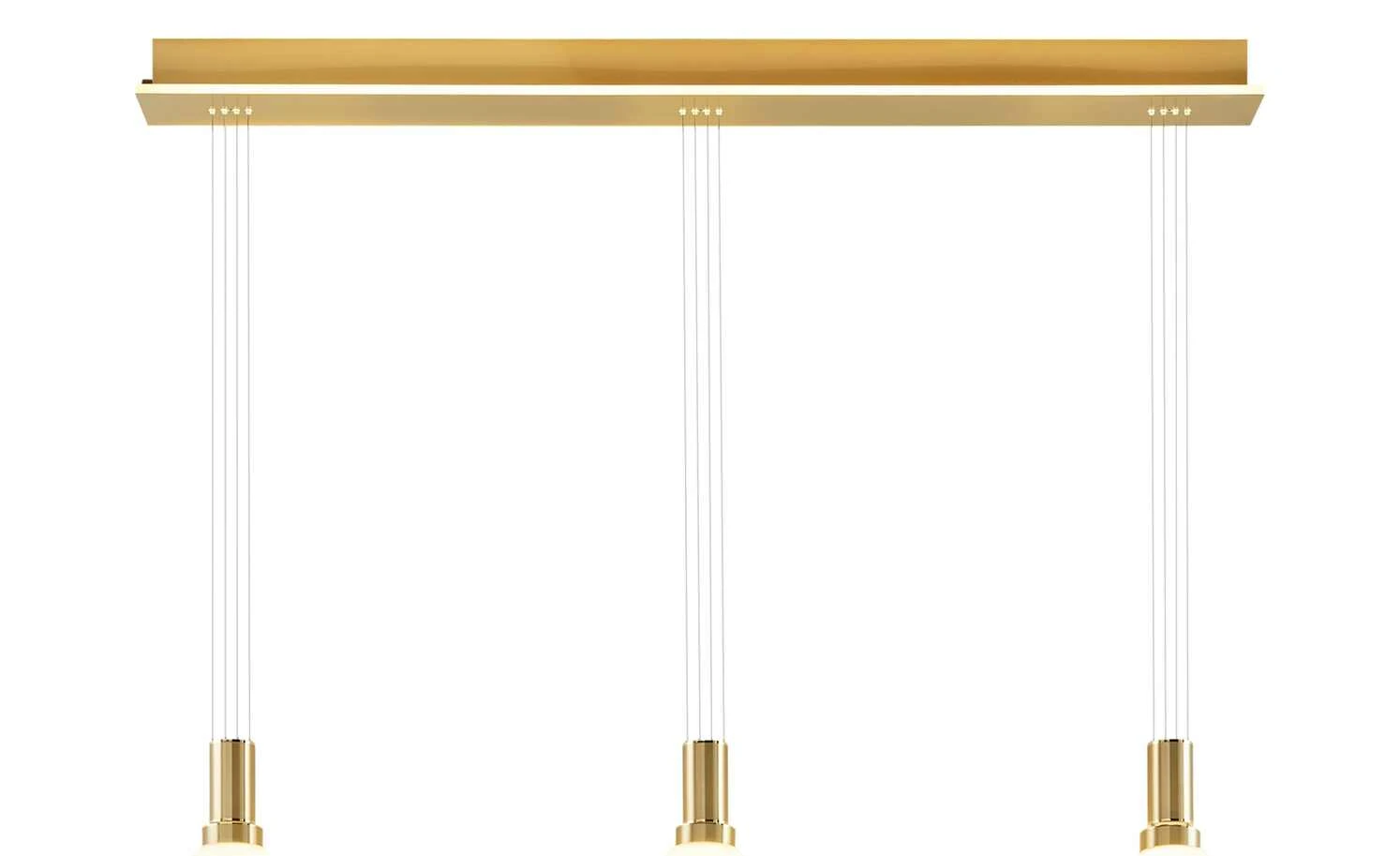 B-Leuchten LED-Pendelleuchte, 3-flammig, messing-matt 8 B-Leuchten LED-Pendelleuchte, 3-flammig, messing-matt – Bild 8