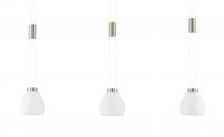 B-Leuchten LED-Pendelleuchte, 3-flammig, Nickel-matt