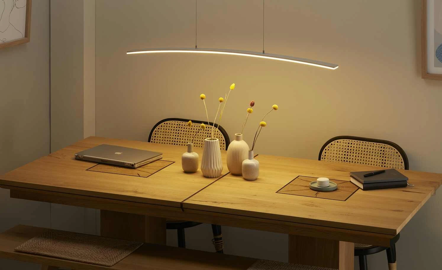 B-Leuchten LED-Pendelleuchte, aluminiumfarben 3 B-Leuchten LED-Pendelleuchte, aluminiumfarben – Bild 3