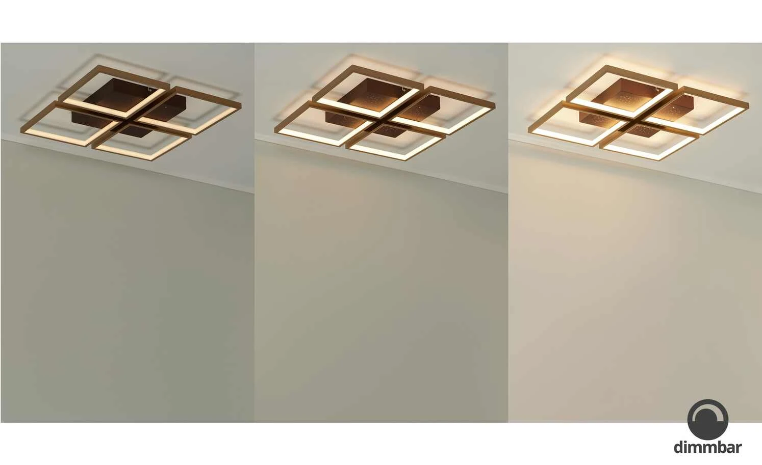 Fischer-Honsel LED-Deckenleuchte, rostfarben/Braun 1 Fischer-Honsel LED-Deckenleuchte, rostfarben/Braun