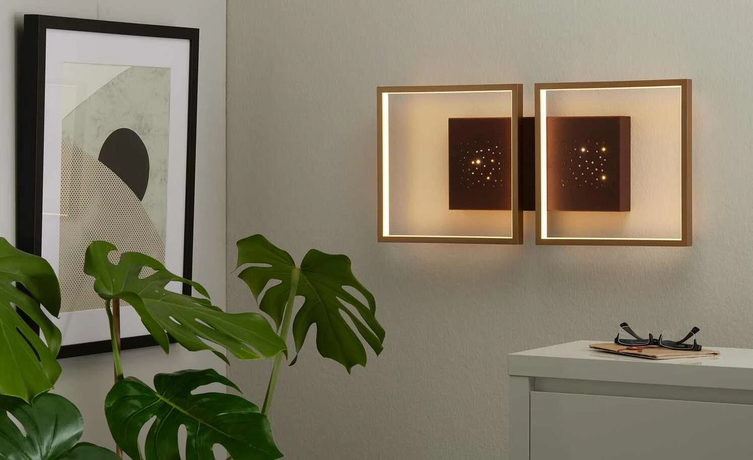 Fischer-Honsel LED-Wandleuchte, rostfarben/Braun 2 Fischer-Honsel LED-Wandleuchte, rostfarben/Braun – Bild 2