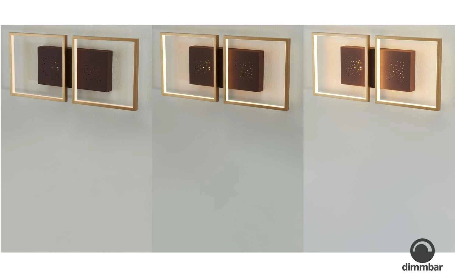 Fischer-Honsel LED-Wandleuchte, rostfarben/Braun 1 Fischer-Honsel LED-Wandleuchte, rostfarben/Braun