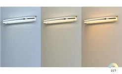 Fischer-Honsel LED-Wandleuchte, Nickel-matt mit Schalter und Dimmer