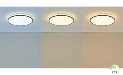 LED-Deckenleuchte, weiß mit schwarzem Ring | 24|W