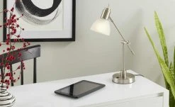 KHG Schreibtischleuchte, 1-flammig, Nickel-matt